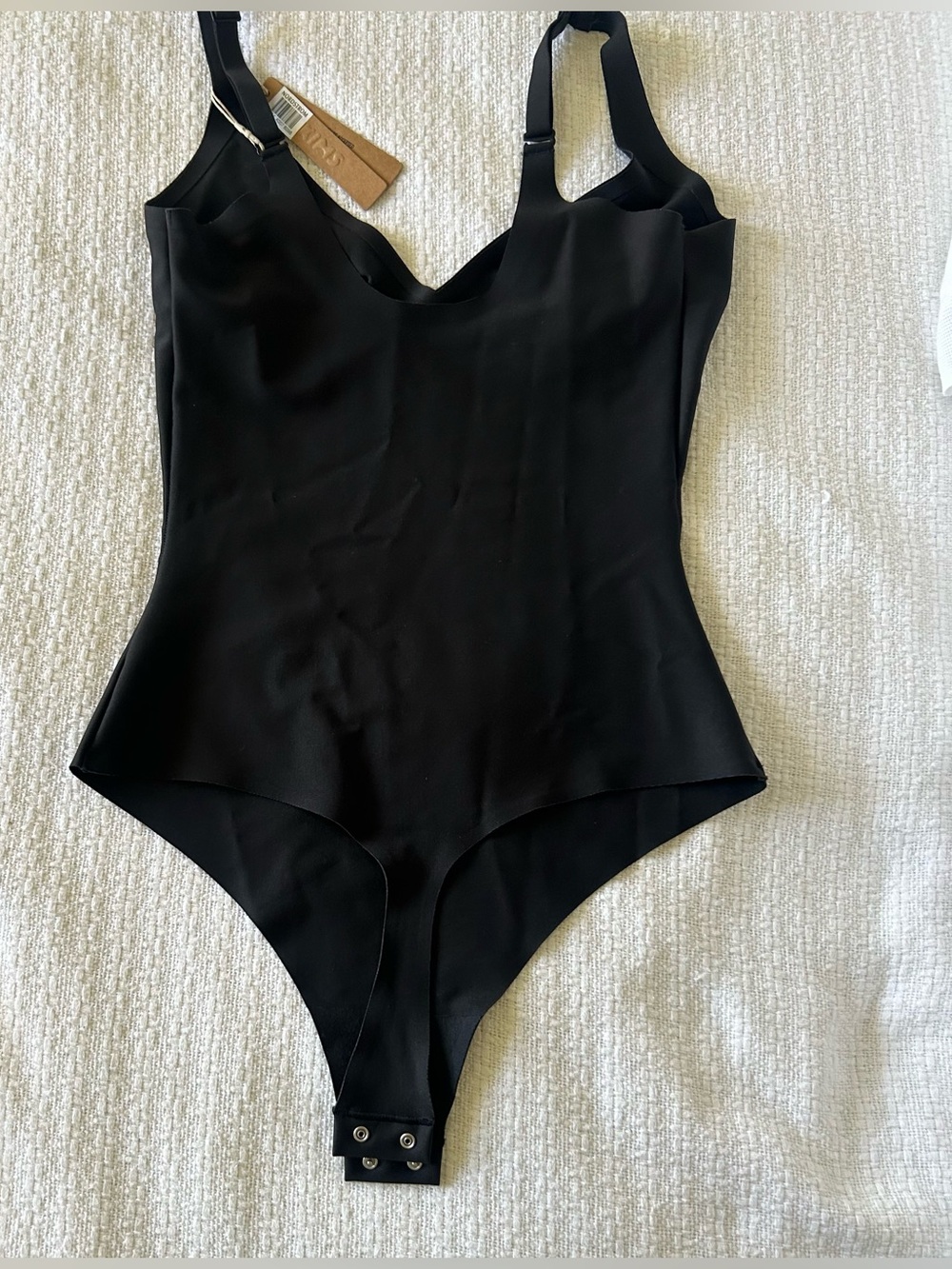 SKIMS Black shape wear Bodysuit with Adjustable Straps